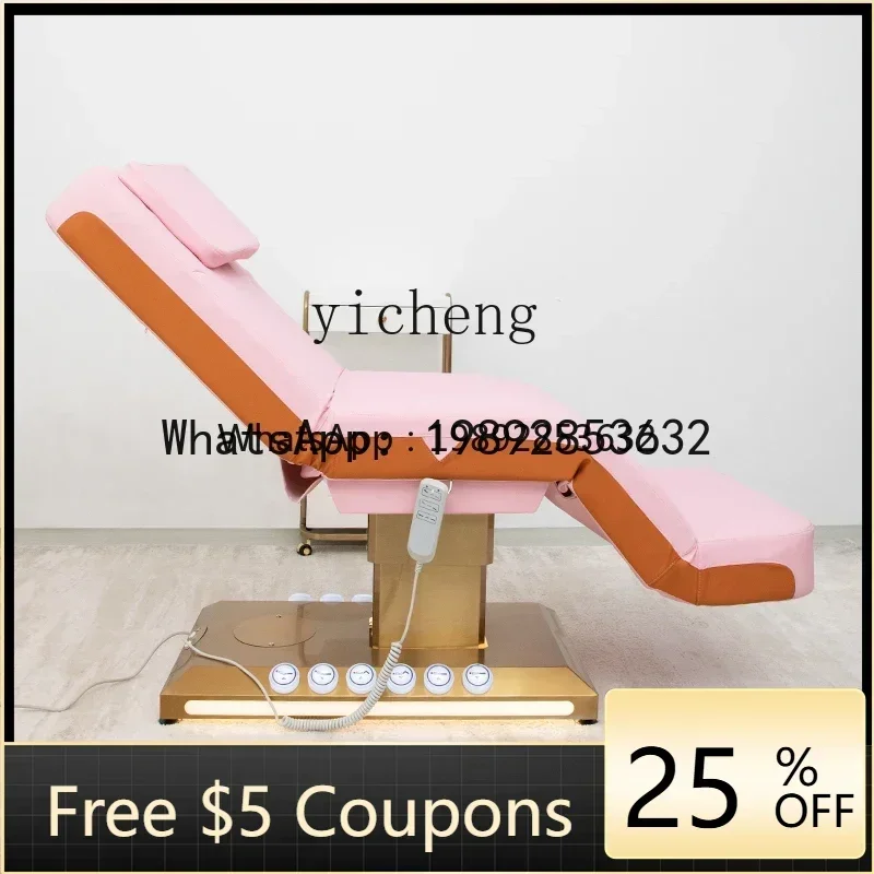 

b2ZP6electric lifting beauty bed pattern embroidery bed eyelashes body massage beauty salon special