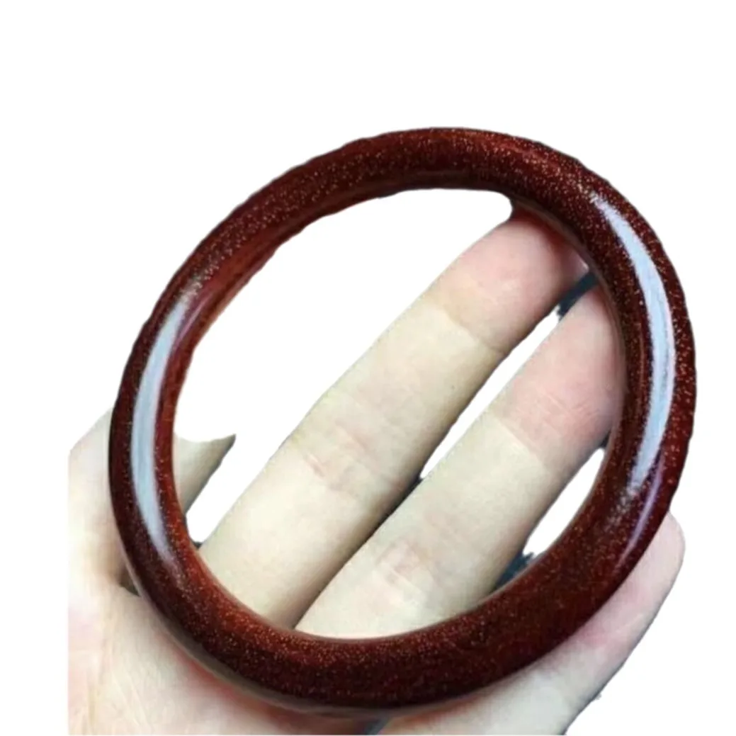 Natural Small Leaf Red Sandalwood Ancient Method Carved Bracelet Men Women Plain Simple Ethnic Style Jewelry Holiday Gift