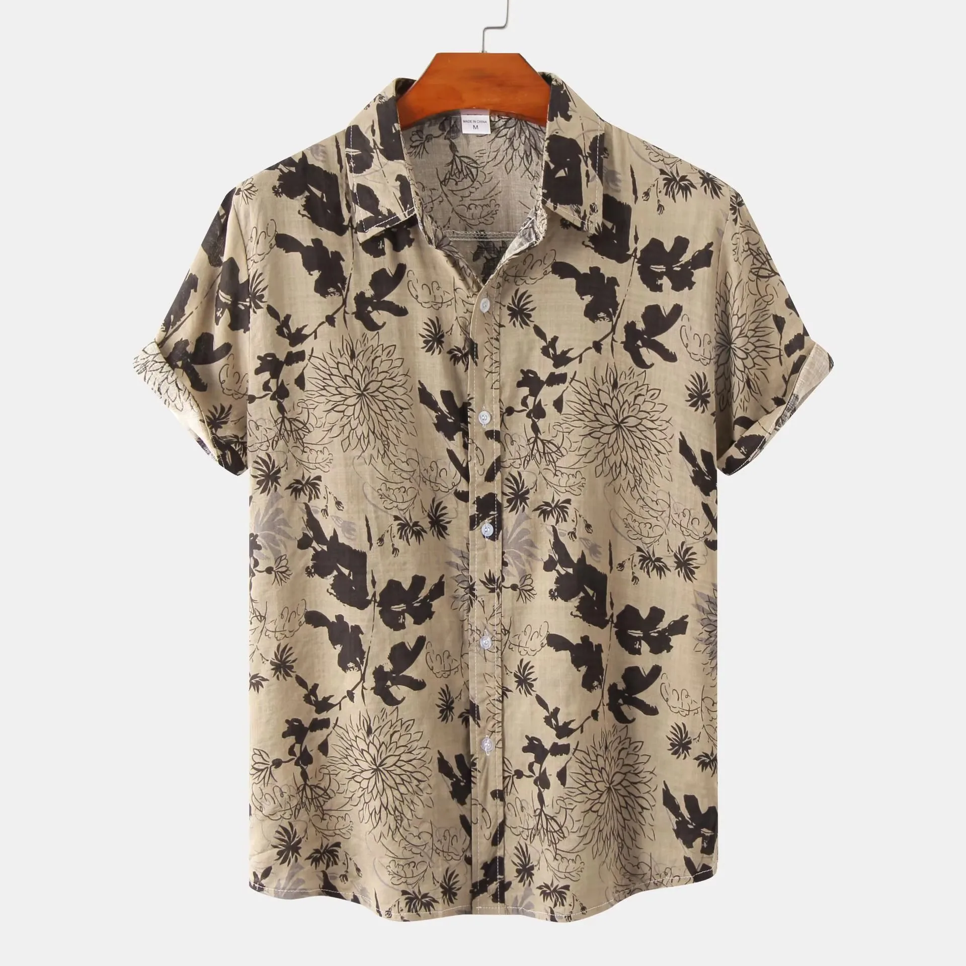 Summer Hawaiian Short Sleeve Printed Vintage Shirt Men's Loose And Breathable Oversized Clothing Luxury Y2k Normal