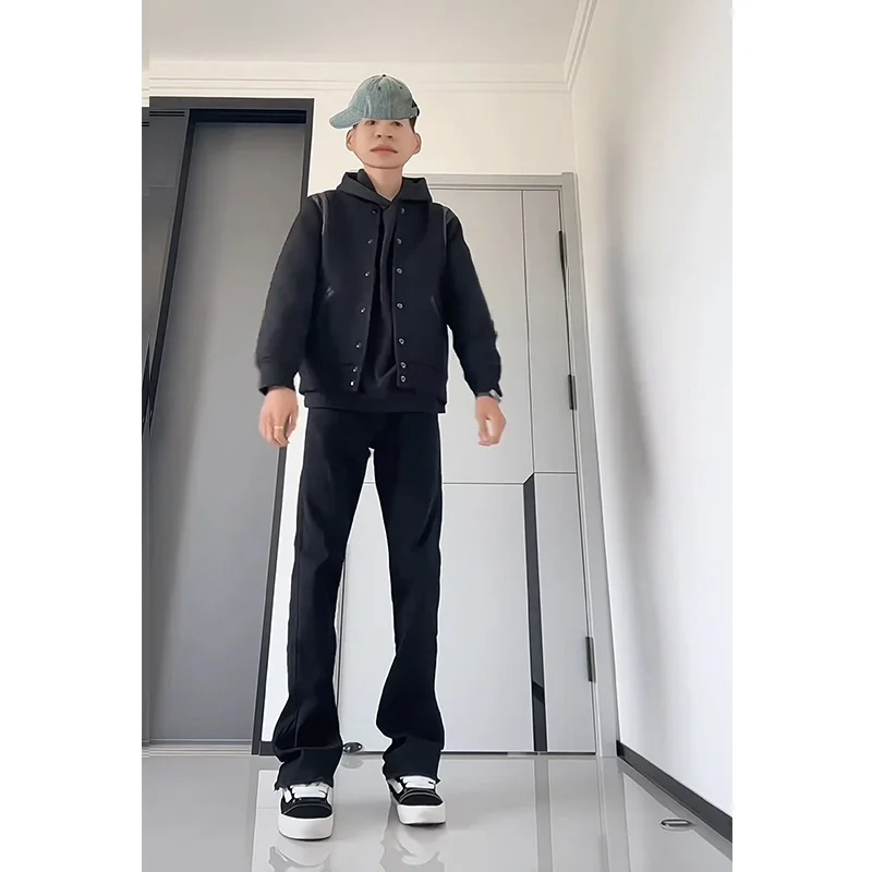 

Men's High Waist Straight Leg Jeans Slimming Flared Pants Autumn Faion Cleanfit American High Street Sle Youth Trend