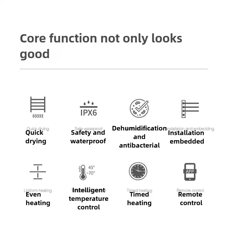 

Excellent Rotating Towel Warmer, Electric Heated Towel Rail, Smart Bathroom Radiator, Plug-In/Hardwired Heater, Towel Dryer Rack