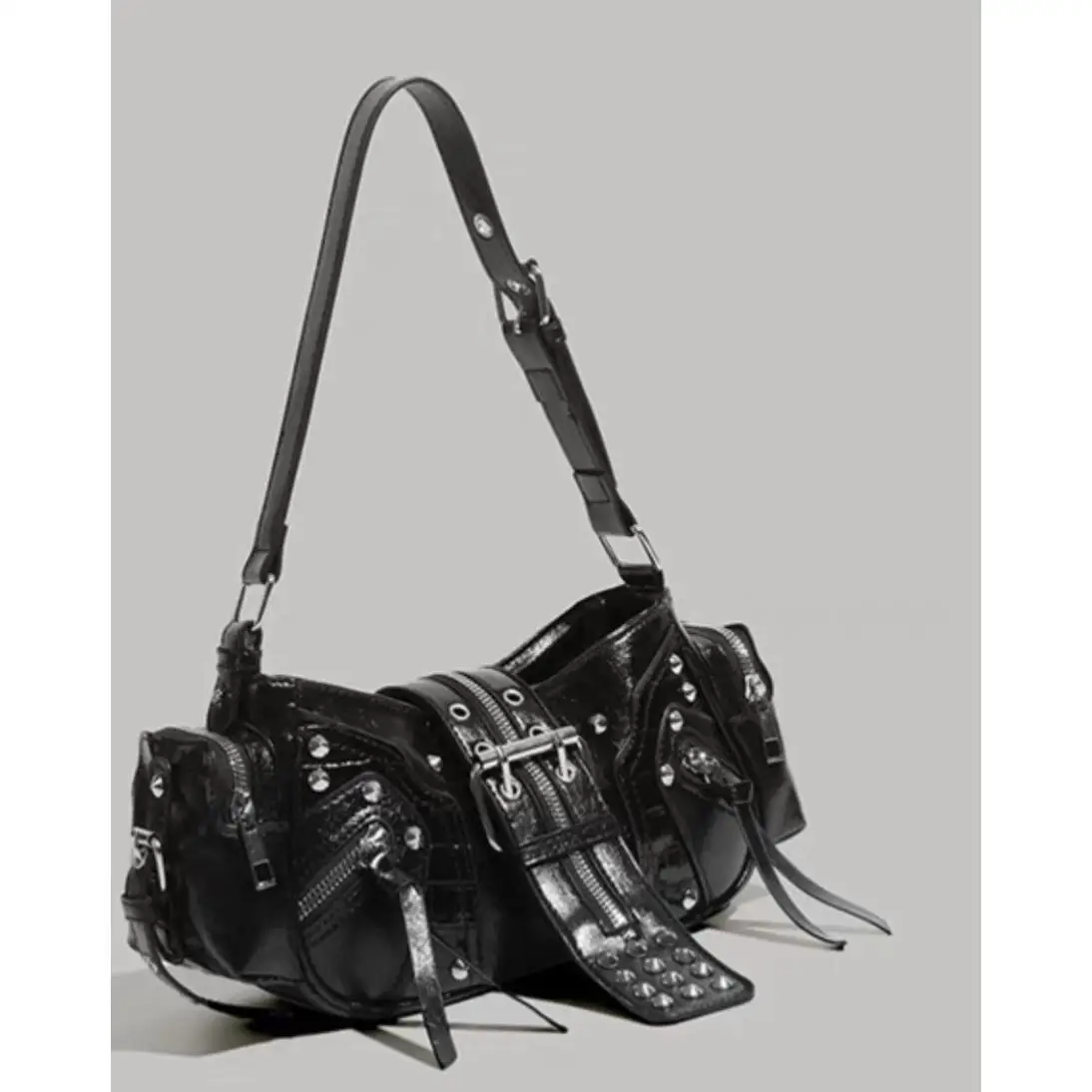 

Стильная прочная мотоциклетная сумка для женщин, сумка через плечо 2025 года, новая модная универсальная сумка для девушек, сумка на плечо