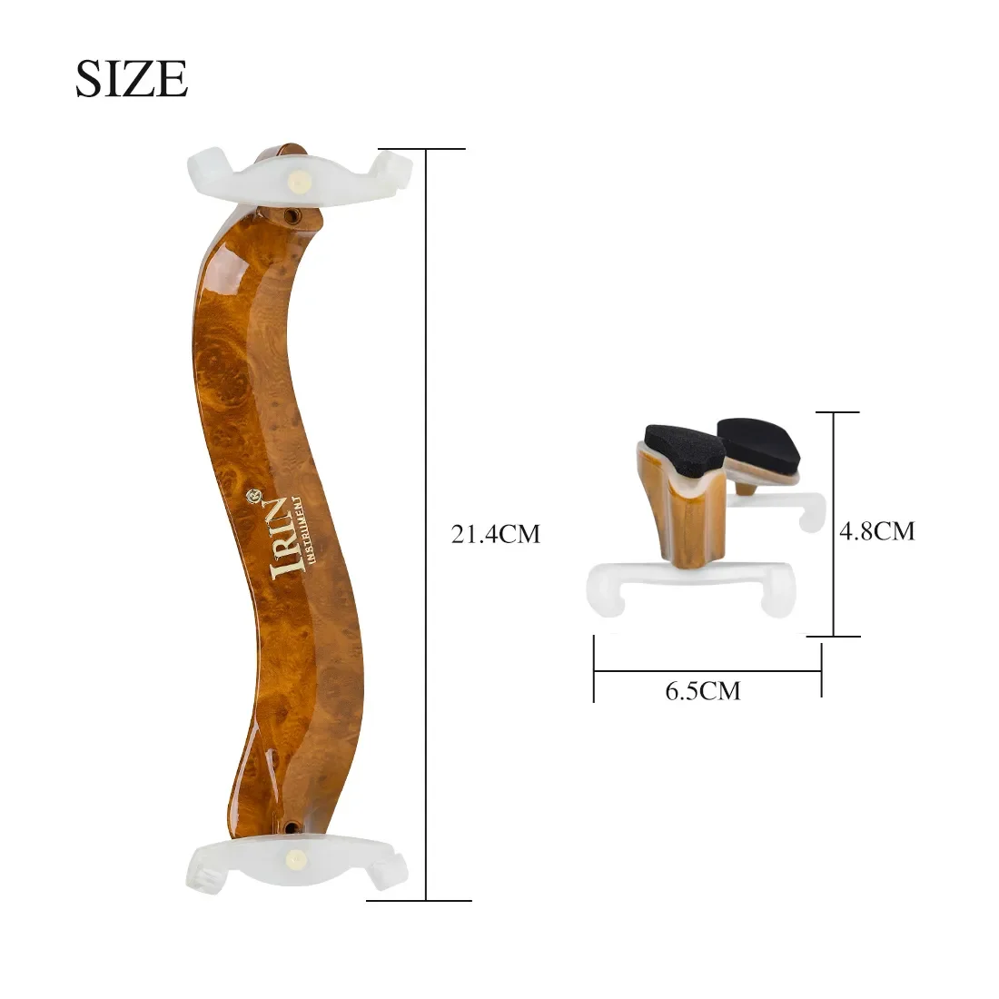 Violine Schulterstütze 4/4-4/3 Universelle verdickte weiche Schwammpolster Mehrfach verstellbare Schulterstütze mit Wischtuch Violine Zubehör – Detail 5