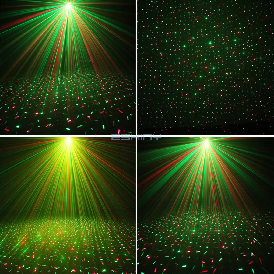 YB Rechargeable Battery Mini R&G Laser DJ Light Disco Full Stars Projector Firefly Dance Bar Party Xmas Stage Effect Lamp