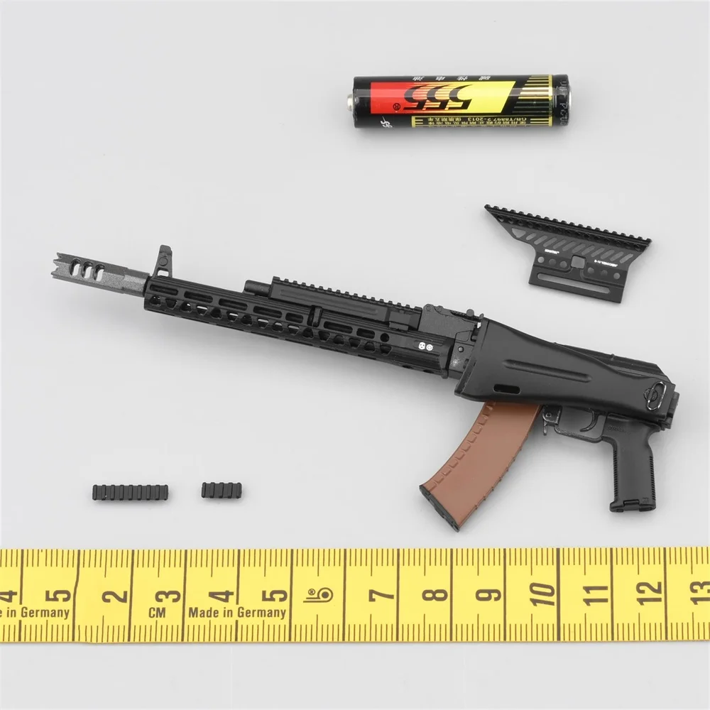 Easy&Simple ES 26067R The Russian Action Figure Unit Main Toys Weapon Model AK74M Clips with Sling PVC Material For 12" Doll 1/6