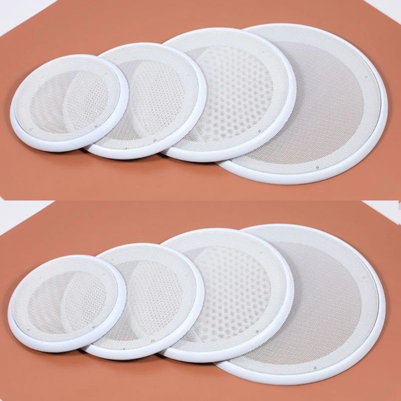 Car Ceiling Speaker Protective Cover Grill Mesh Cover Enclosure Net Speaker Preserve Net Grille Protector 4/5/6.5/8inch K1KF