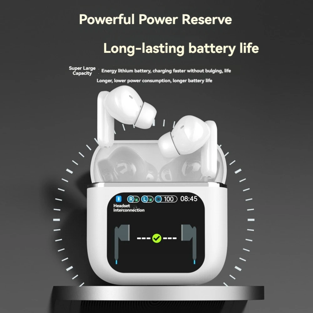 

Wireless Noise Cancelling Earbuds Bluetooth 5.4 Bass Stereo Earbud+LED Power Display Charging Case Waterproof Sport-AAAE