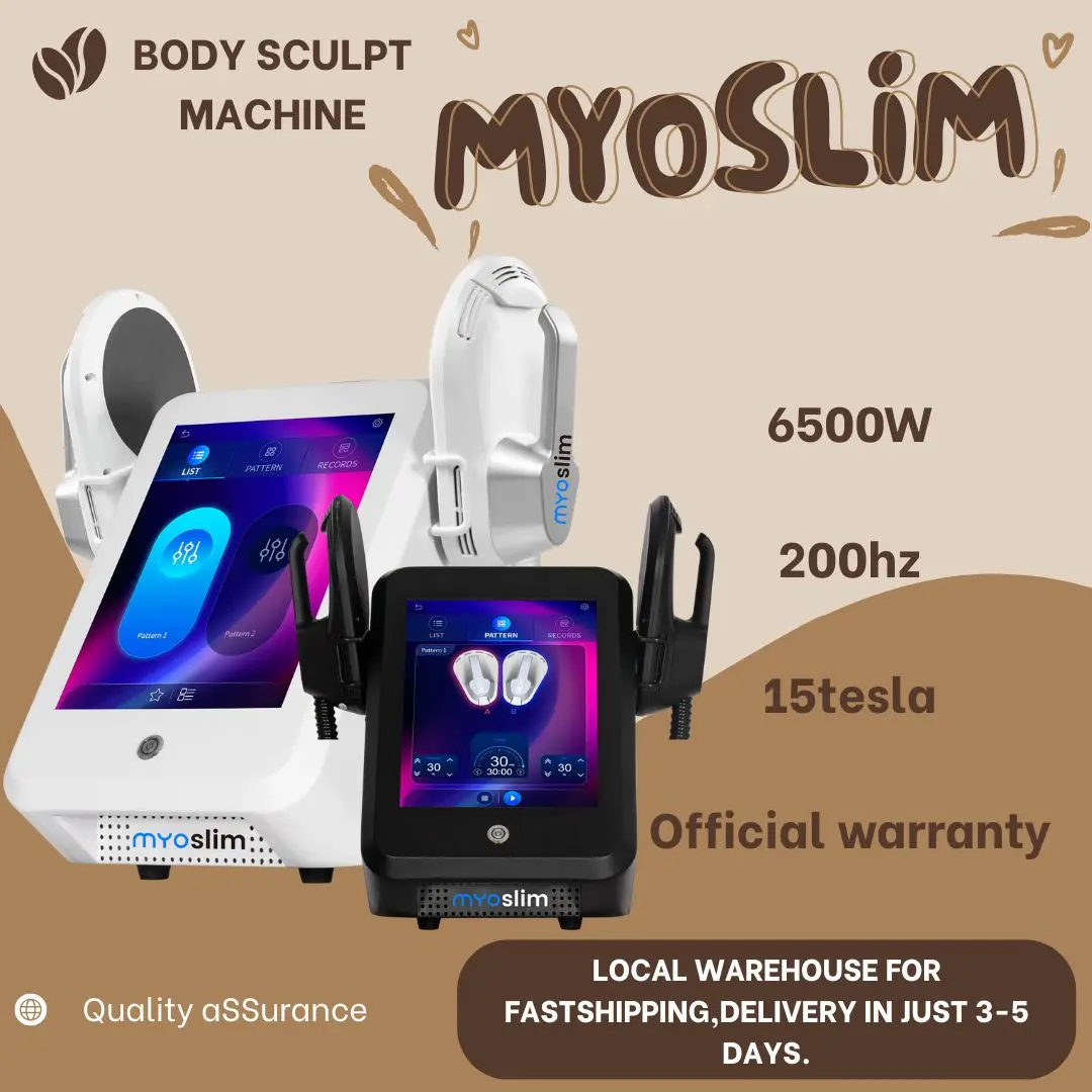

Профессиональная машина Myoslim HI-EMT для стимуляции мышц NEO 6500 Вт RF, оборудование для скульптуры тела, сжигание жира, похудение