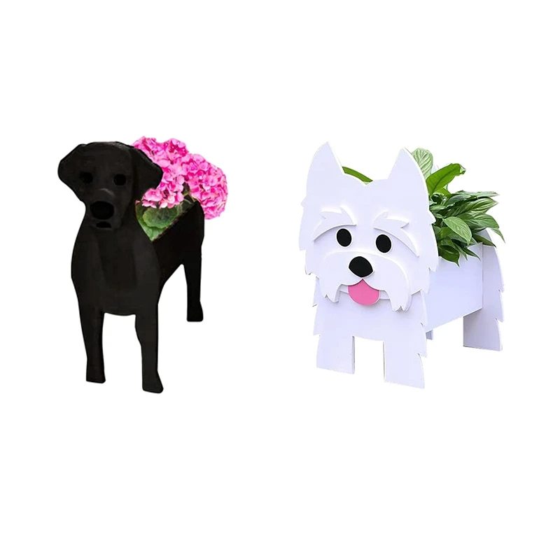 

Cute Garden Dog Flower Pot, Dog Flower Pot Birthday Gift, For Office, Indoor/Outdoor Decoration