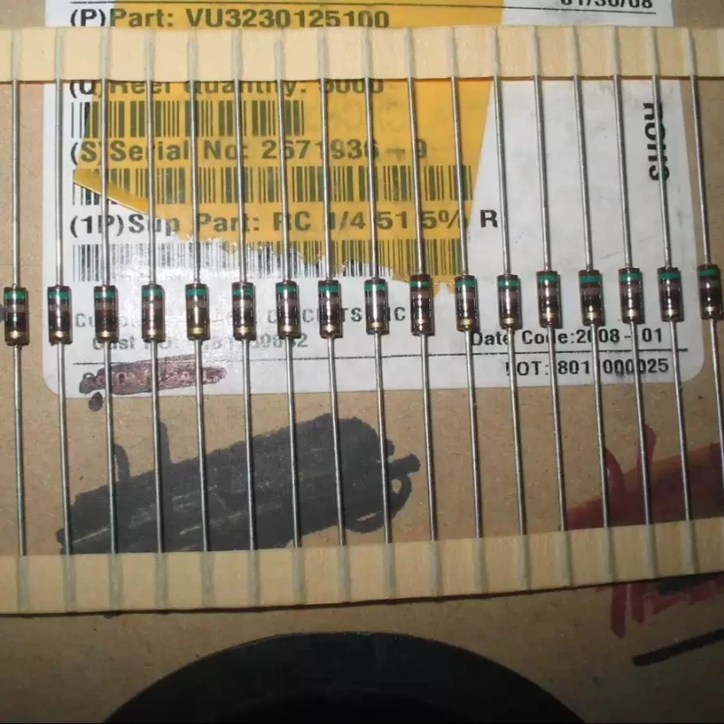 AB 51R 0.25W carbon core non inductive audio resistor with high resistance value