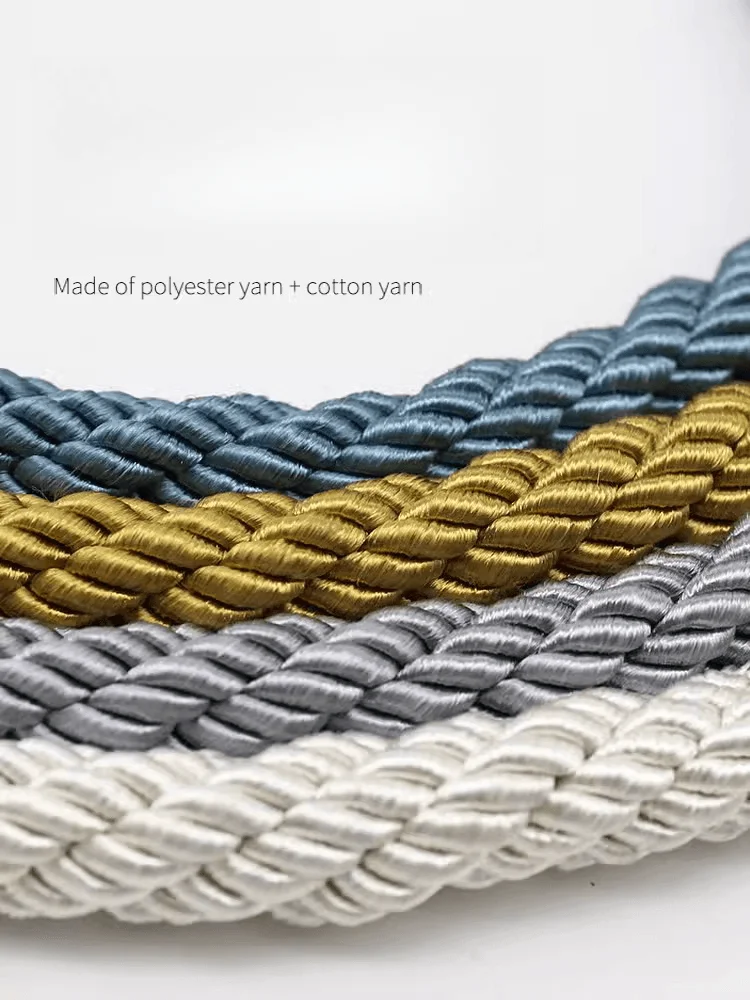 Hand-Woven Pastoral Wind Magnetic Curtain Buckle Solid Wood Binding Is Suitable for Living Room Bedroom Home Decoration