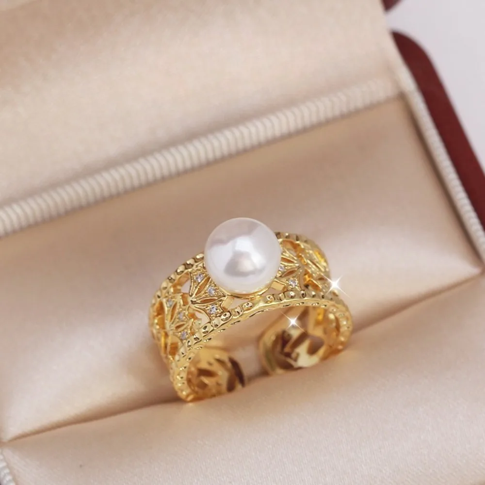 

5 шт. регулируемые позолоченные жемчужные кольца, фурнитура и аксессуары-для изготовления ювелирных изделий, оптовая продажа, товары для рукоделия 8-11 мм