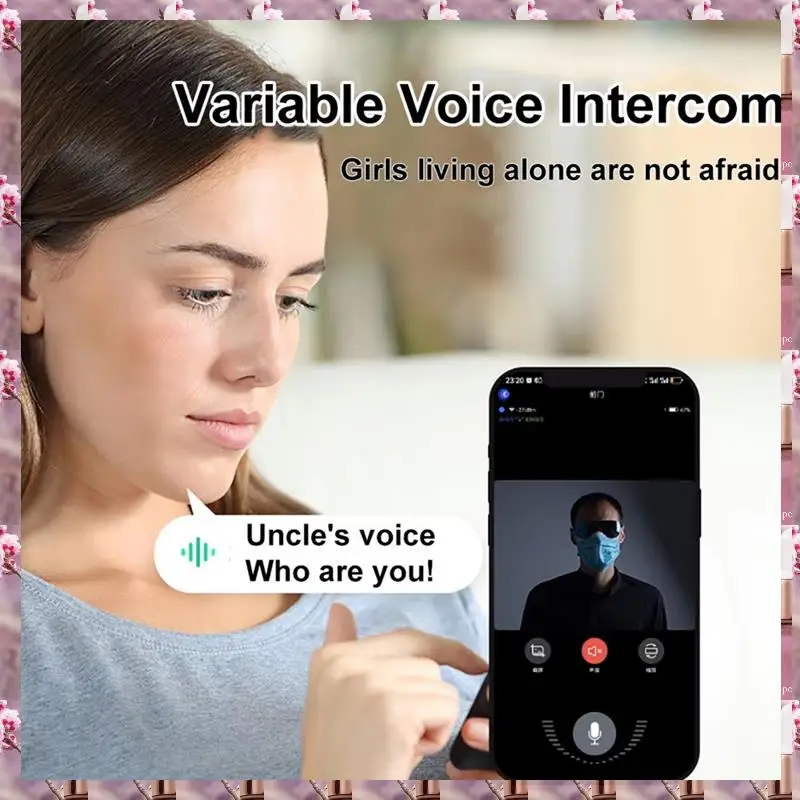 2025 Wireless Wifi Doorbell Camera Video Two-Way Intercom Doorbell Smart Home Voice Change Doorbell Night Vision Camera,Wireless