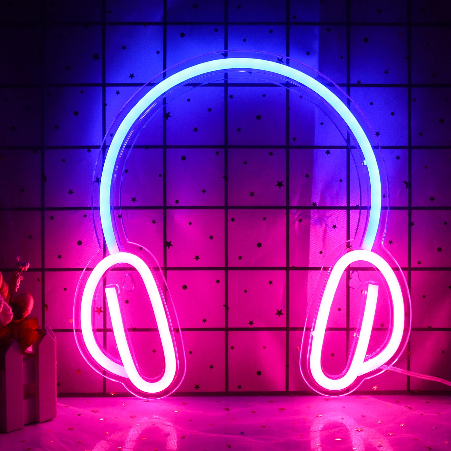 ineonlife fone de ouvido sinal de neon para clube loja gravacao estudio jogo de audio cama led gamers personalidade minha melodia quarto parede decorar 01