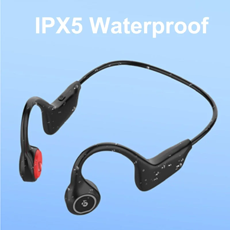 Conduzione dell'aria cuffie Wireless orecchio aperto auricolare Bluetooth cuffie sportive con microfono Card lettore MP3 10 ore IPX5