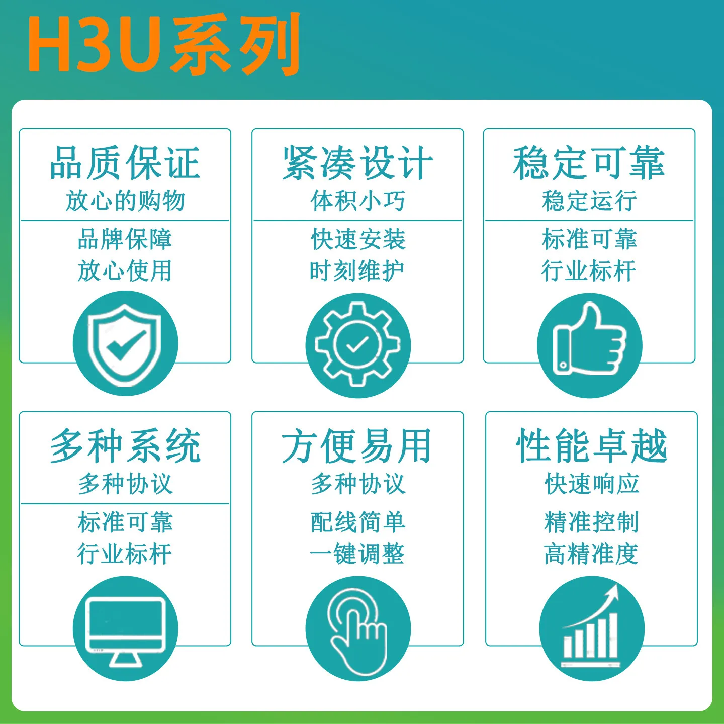 Huichuan H3U series PLC Programmable Logic Controller/H3U-3232MT/H3U-1616MT/H3U-1616MR/gl10 series