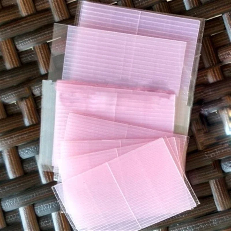 แผ่นติดตาสองชั้นแบบใย 2 ชิ้น/แพ็ค แบบใส มองไม่เห็น ติดแน่น ไร้รอยต่อ กันน้ำ อุปกรณ์เสริมความงาม