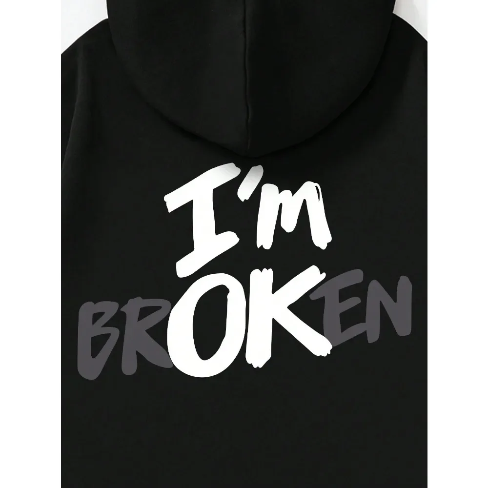 IM OK - Men's hooded sweatshirt oversized men's sportswear with graphic prints of Deadpool Hip Hop Y2K new collection for 2024