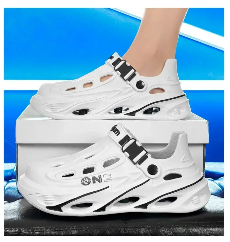 Herren Casual Gartenschuhe Herren Outdoor-Clogs Strand-Sandalen Sport Atmungsaktive Pantoffeln Slides Wandersandalen für Männer – Detail 18