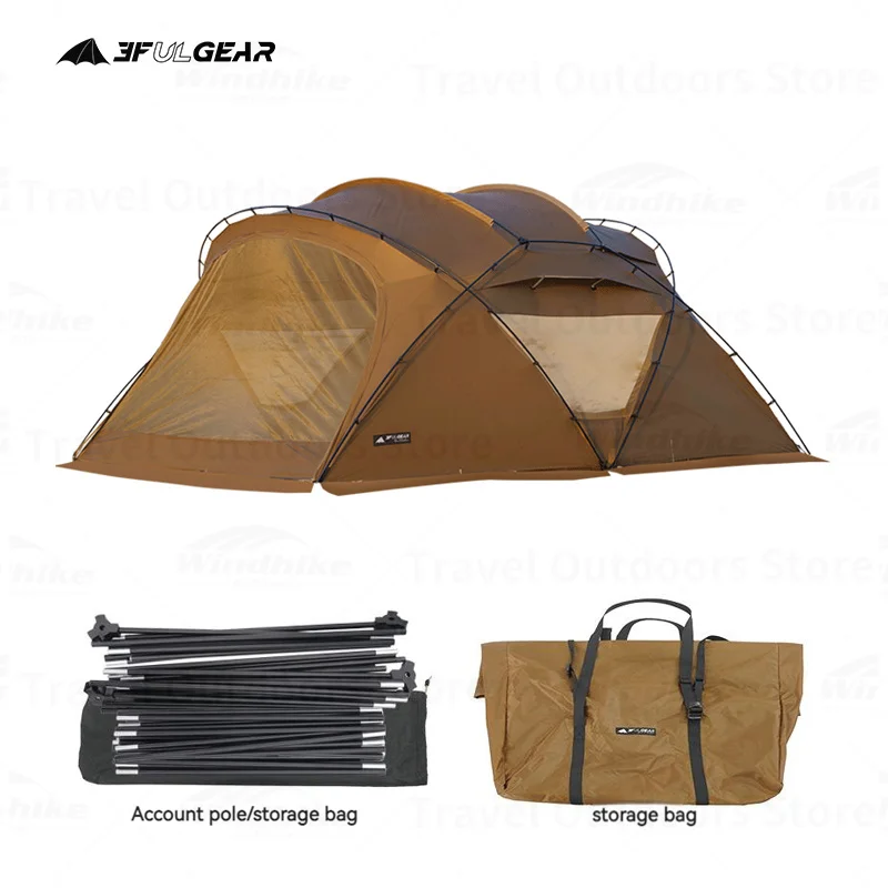 3F UL GEAR JiaChong Fishing Tent 5-8 Person Ultralight Trekking Tent Cycling Tent Waterproof portable Travel Tent 4 Seasons