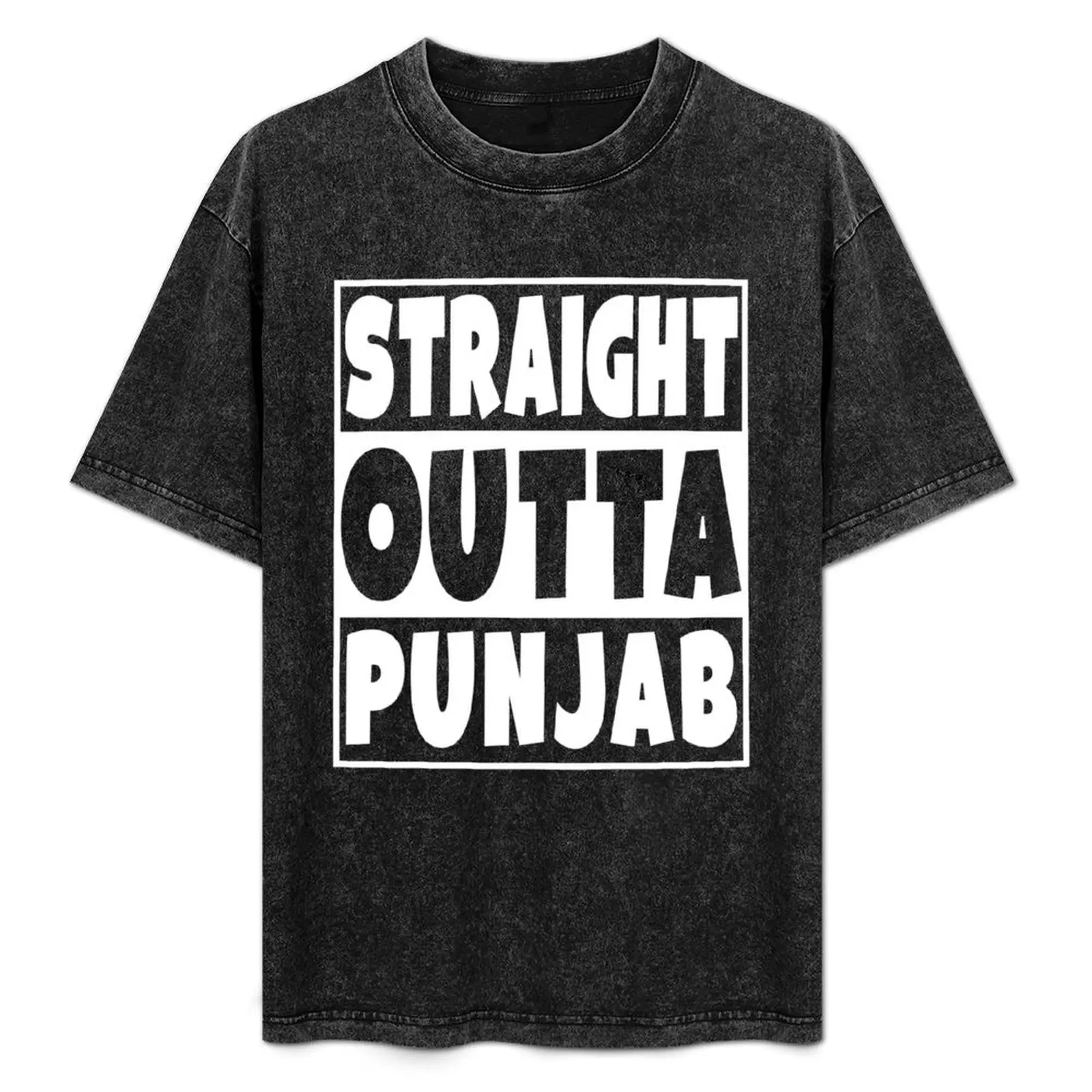 

Футболка Straight Outta Punjab, повседневная, однотонная, с коротким рукавом