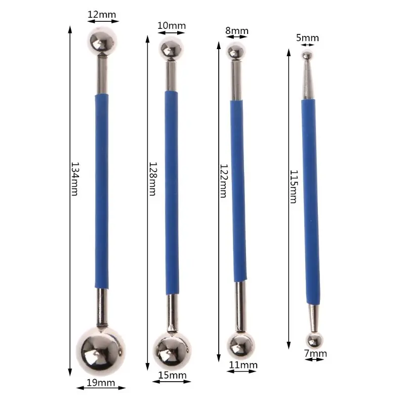 F92C 4pcs/Set Dual Stainless Steel Dual Pressed Ball Tile Grout Gaps Gaps Perbaikan