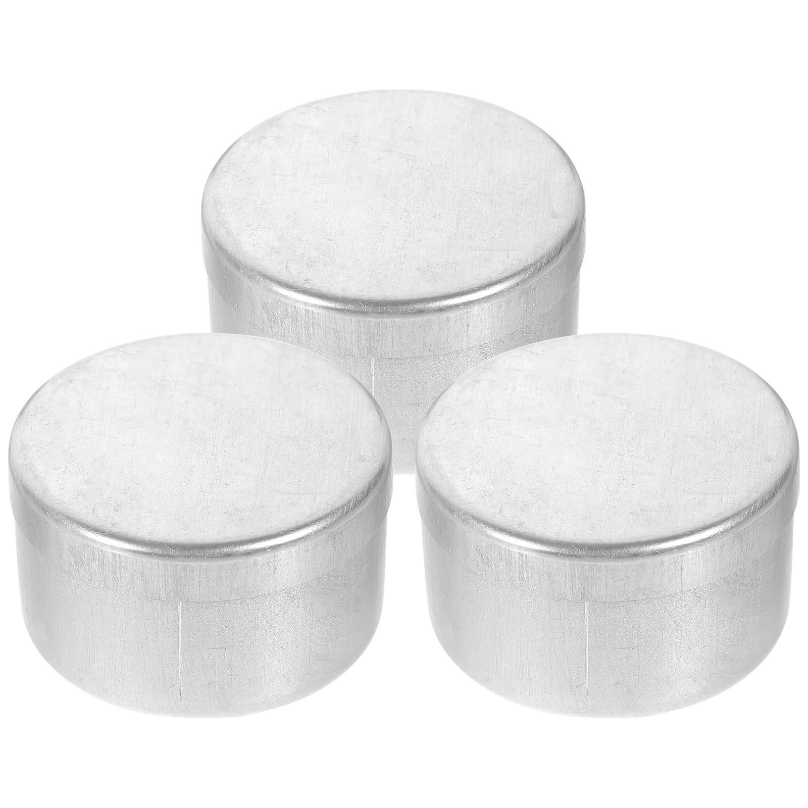 

3pcs Aluminum Weighing Boxes 50x30mm Smooth Wall Lab Soil Containers Round Sampling Jars Chemical Experiment Holders Metal Empty