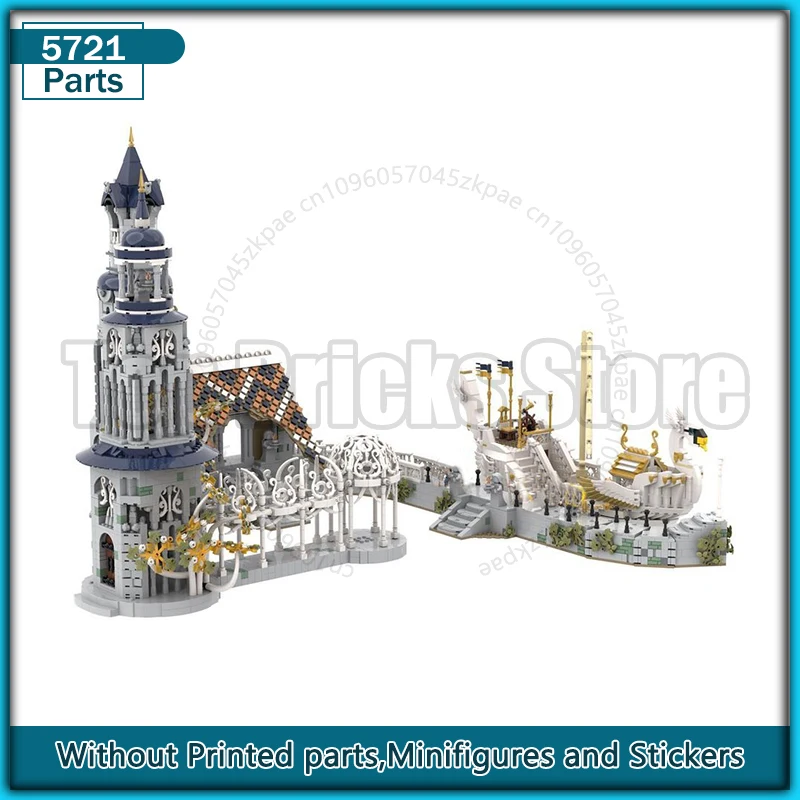 영화 반지의 제왕 모크 빌딩 블록 UCS 스케일 그레이 하벤 중세 성 건축 컬렉션 테크놀로지 브릭 장난감 크리스마스 선물