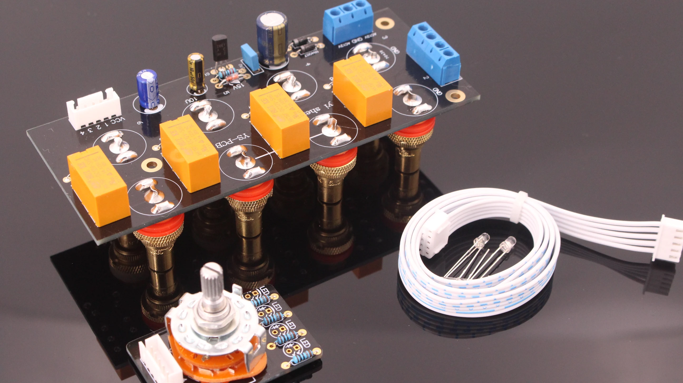 Signal Switch Board Manual Band Selection Amplifier Chassis Audio 4 In 1 Out Switch Board Audio Input