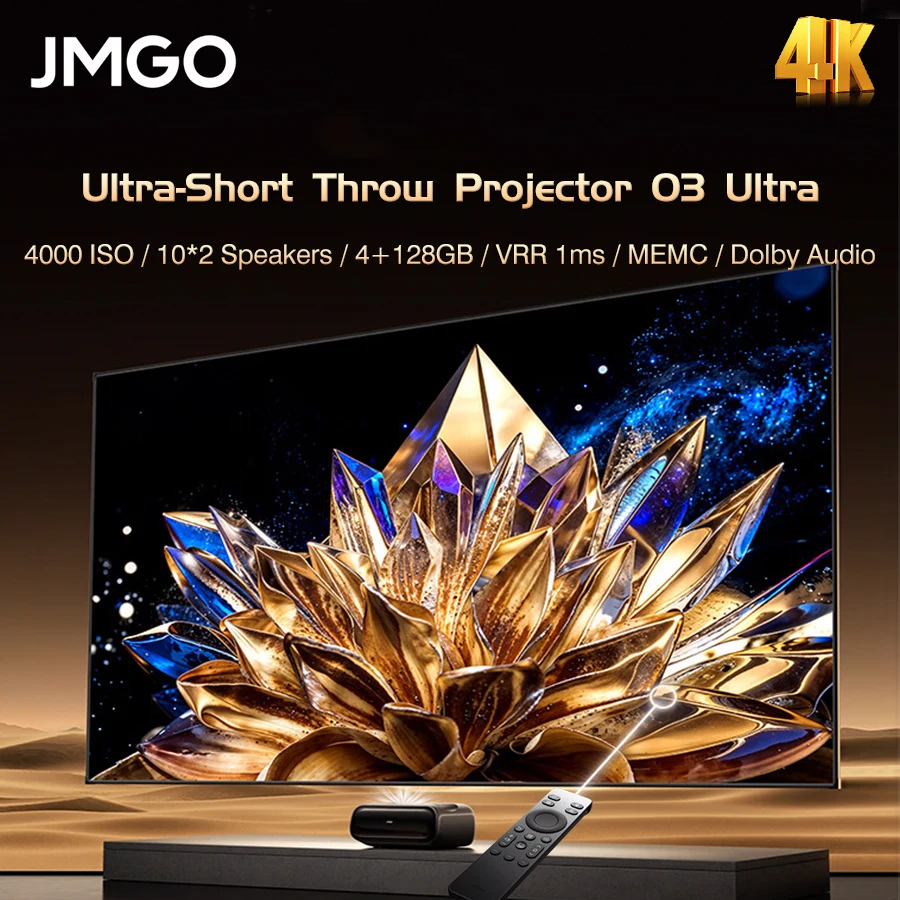 JMGO O3 Ultra 4Kレーザープロジェクター 超短焦点テレビ 4000 ISO