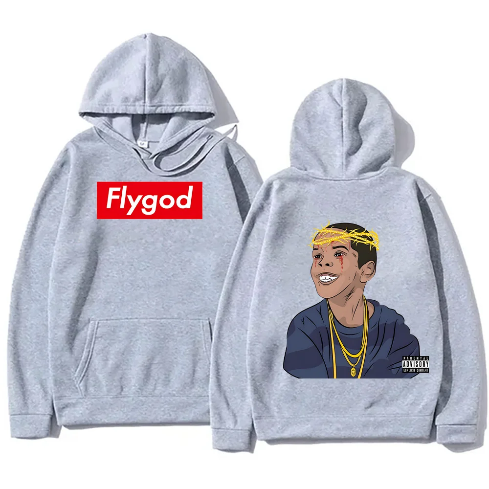 ملابس كلاسيكية كلاسيكية لموسيقى الراب من Westside Gunn Flygod سترات بغطاء للرأس مطبوعة على الجانبين بلوفرات كبيرة الحجم للجنسين