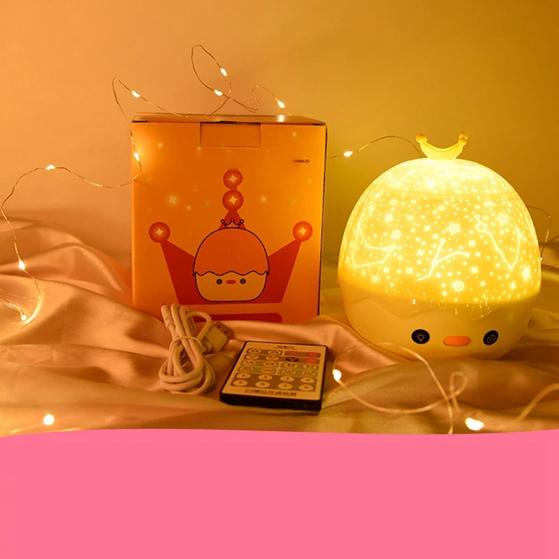 Proyector de música, luces nocturnas, universo recargable, cielo estrellado, lámpara LED giratoria con altavoz BT, regalo para niños y bebés