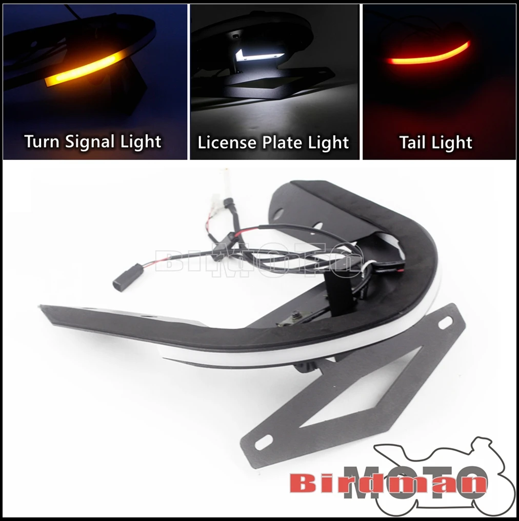 Motorcycle Rear LED Eliminator Bracket for Ducati Monster 821 15-17 for Ducati Monster 1200/S 14-16 Motorbike Tail Light Tidy