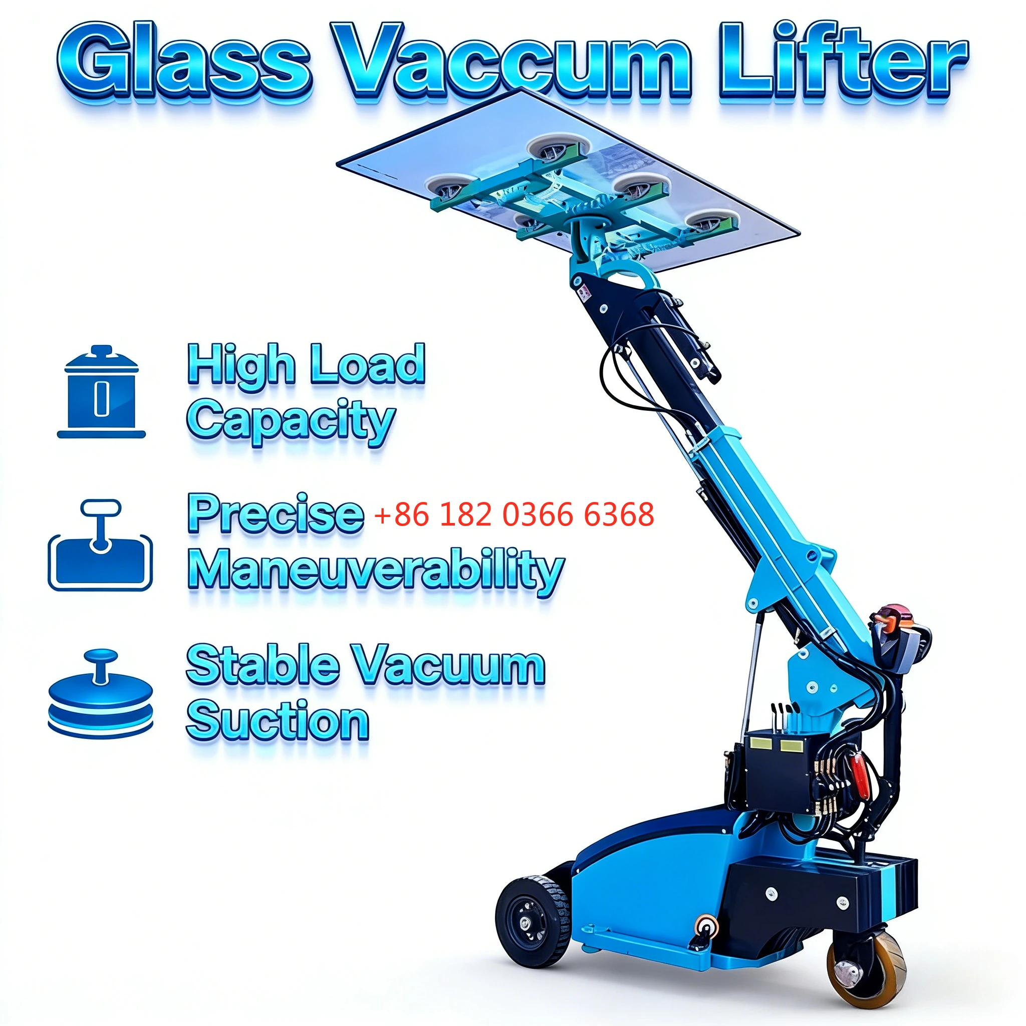 Customized 2025 Popular Electric Glass Vacuum Lifter Robot For Glass Window Installation