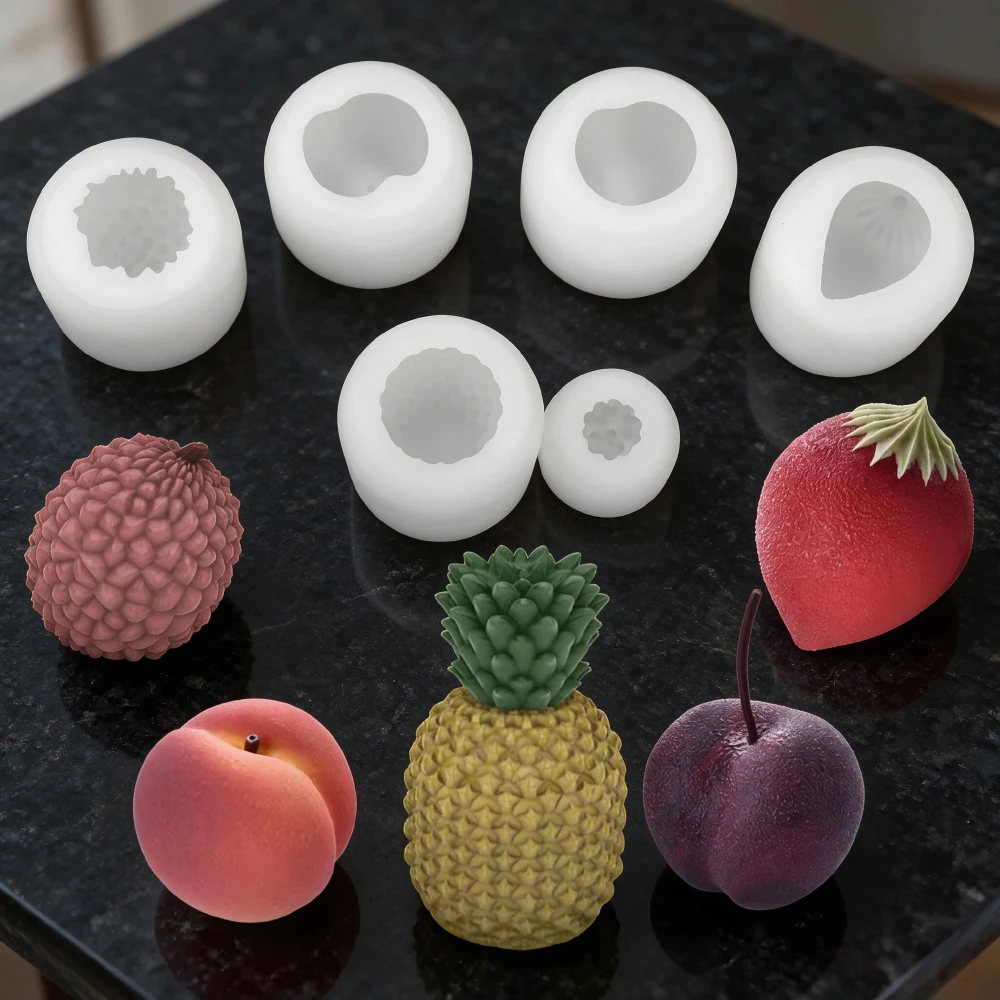 Fruit Shape Silicone Mold for Mousse Cake Chocolate Dessert Ice Cream Pudding French Pastry Baking Candle Aromatherapy Wax
