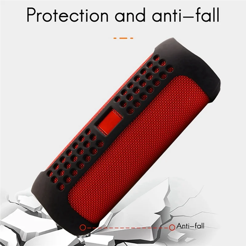 Protective Case Bluetooth Speaker Eco-Friendly Silicone Protection Cover Sleeve for JBL Flip 5 -Navy Blue