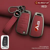 Zinc Alloy Styling Car Key Case Cover Shell Holder For AUDI A8 d3 d4 d5 4h 4n 2011-2022 Remote Control Protector Car Accessories