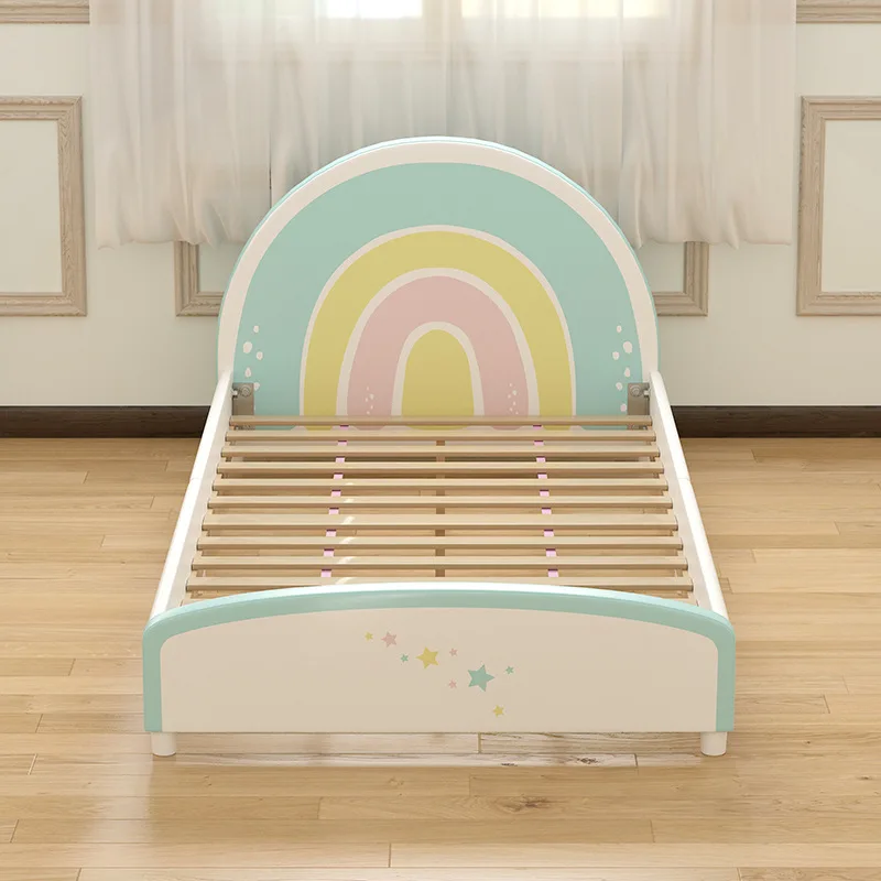 Children\'s furniture bed extravagant rainbow princess bed girl pink mini boy girl 1.2m single bed plank bed