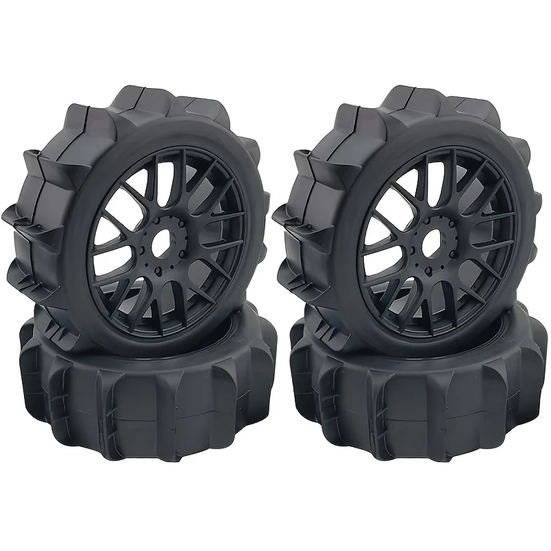 

GLOBACT RC Off Road Snow Sand Paddle Tires and Wheels 17mm Hex Hubs for Arrma Typhon 6S HSP HPI Redcat Losi Traxxas 1/8 RC Buggy