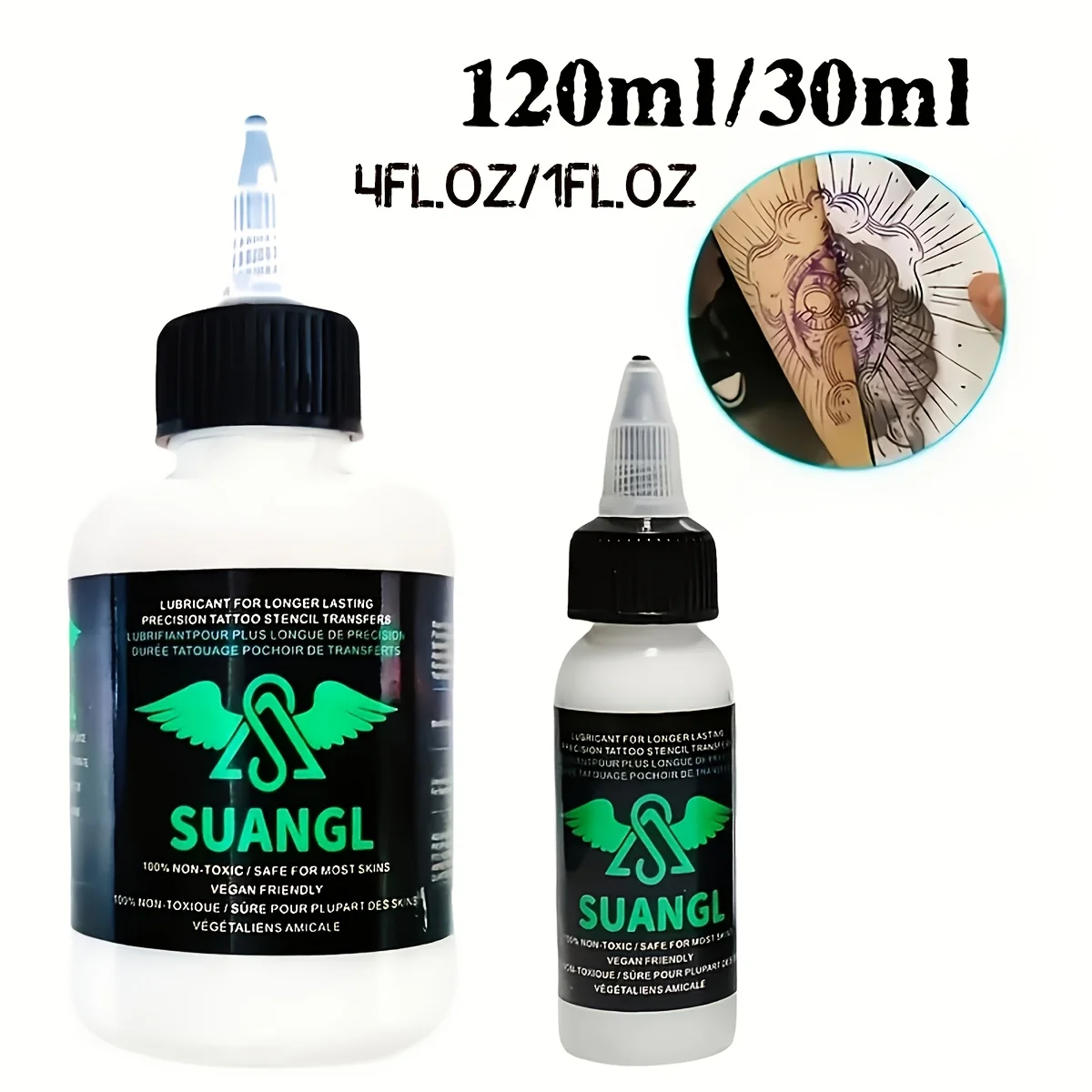 Professional Tattoo Transfer Gel - Creates Long-Lasting Stencils for Permanent & Temporary Tattoos, 30ml.