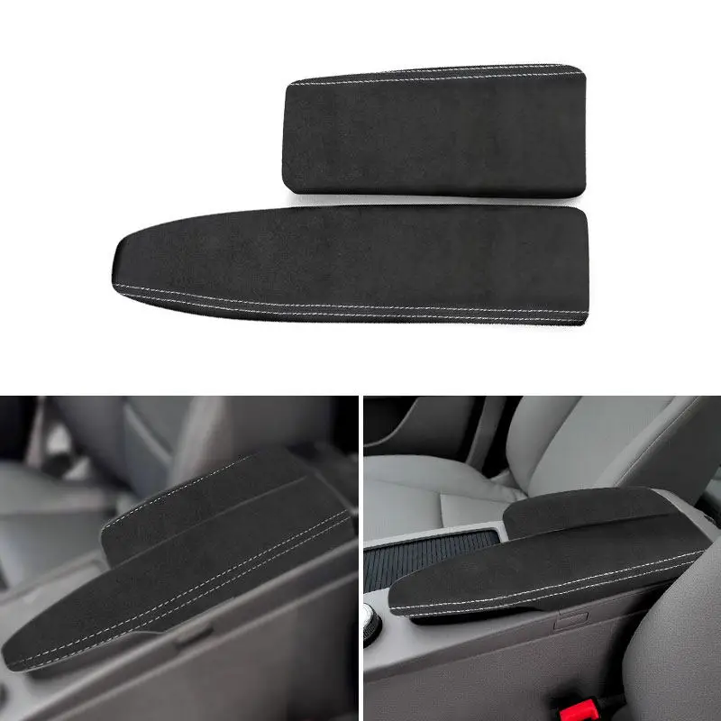 ABS with Suede leather surface Car Center Console Armrest Box Cover For Mercedes Benz C E GLK Class W204 X204 W212 2009-2013