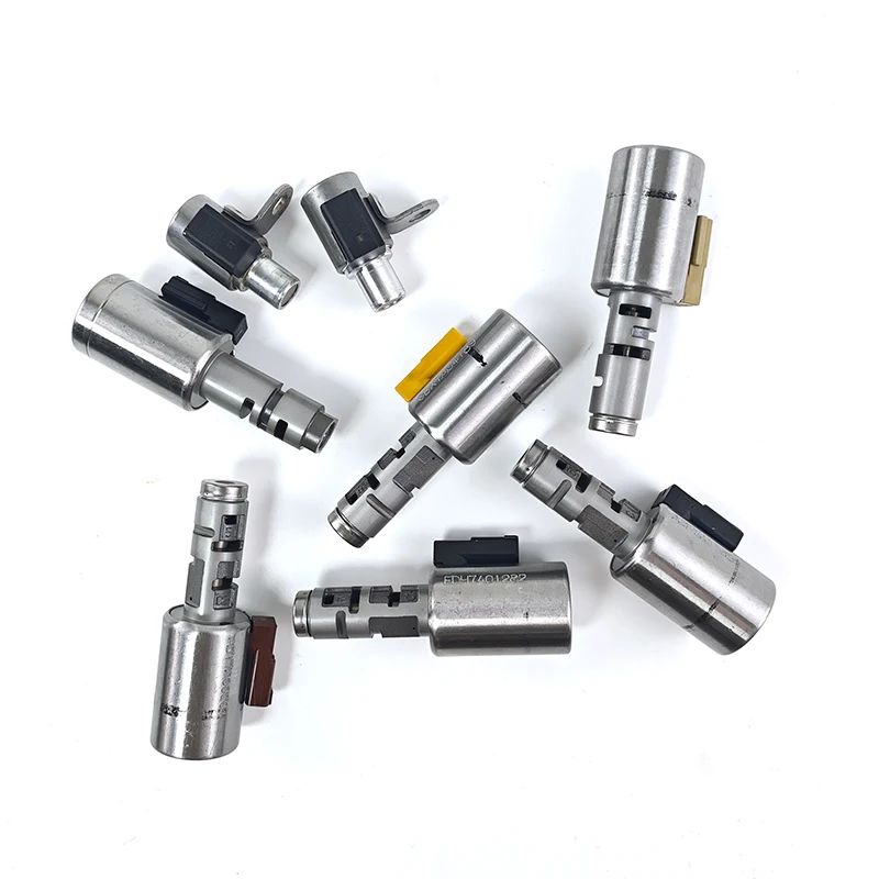 8 Pcs 09G Large Valve Solenoids Transmission Solenoid Set For VW Audi Mini 2003-On TF-60SN TF60SN 6-speed High Quality ﻿