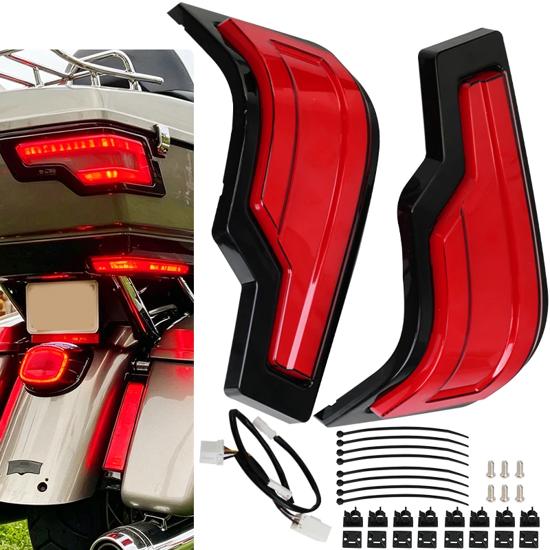 Motorcycle LED Tracer Tour-Pak Lights Rear Brake Running Light For Harley Touring Road King Classic Electra Glide FLHR 2014-2026