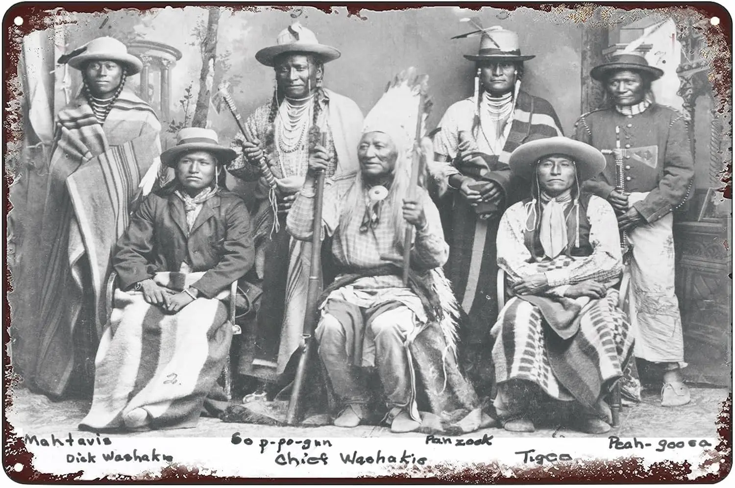 History Chief Washakie Shoshone Leaders Metal Poster Vintage Tin Sign Wall Art Decor Plaque for Home Bar Ca sign