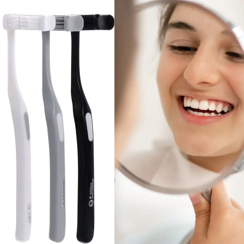 1Pcs Deep Clean All Wrapped Adult Teeth Cleaner Daily Clean 6 Sided Toothbrush Oral Care Brush Cleaning Tooth Brush Toothbrush
