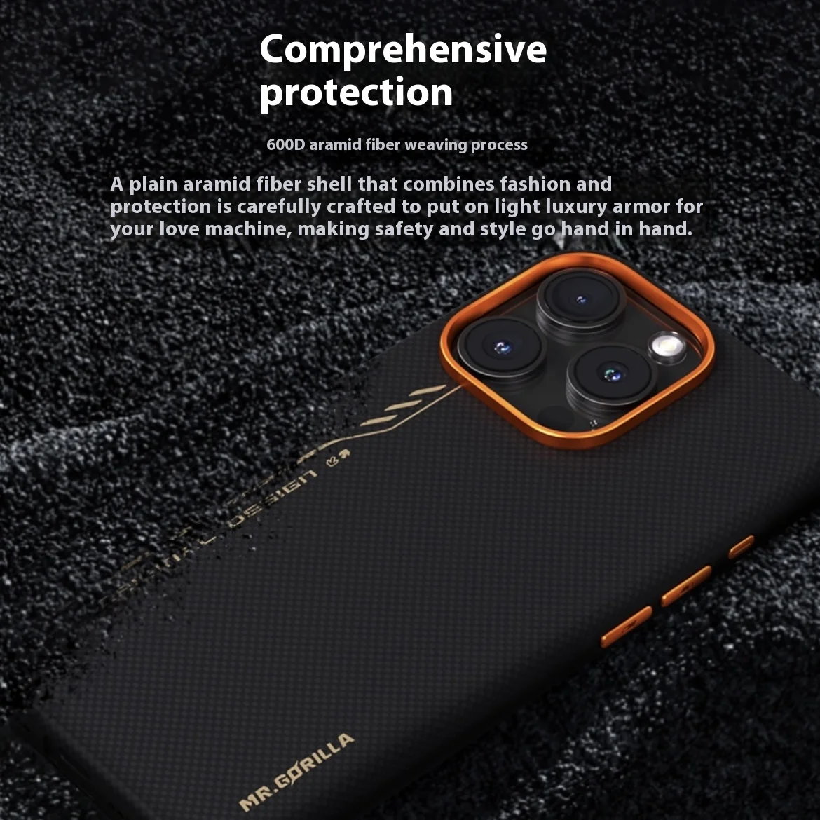 Blueo 600D aramid fiber anti fingerprint, anti oil stains, and anti drop new phone case for iPhone 15pro/16pro