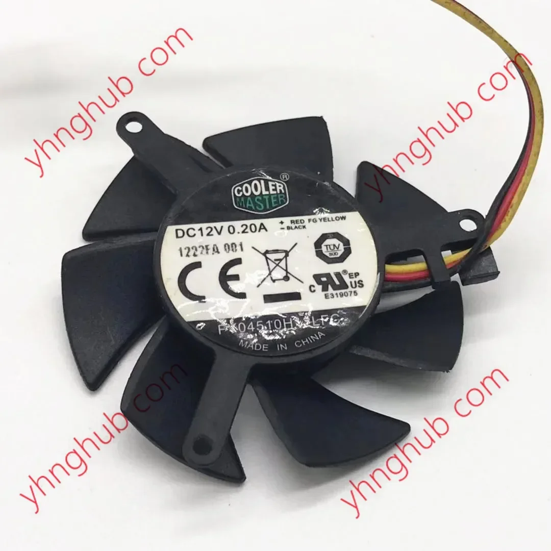 

Cooler Master A4510-55LB-4UN-C1 FY04510H12LFC DC 12V Dia. 39mm 3-Wire Server Frameless Fan