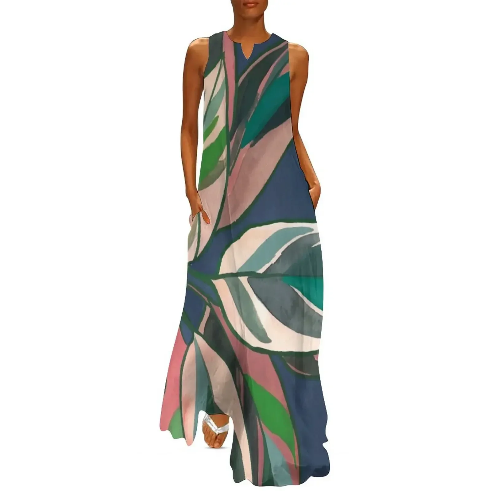 

Triostar Plant Illustration 2 Long Dress clothing women summer 2025 Dress