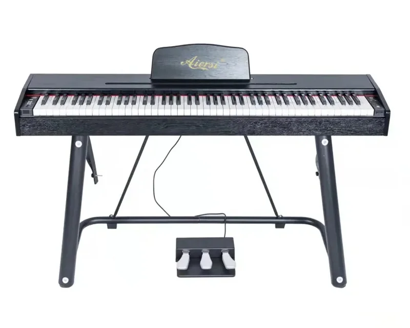 88 Weighted Keys Hammer Digital Piano Sustain Pedal Bluetooth Enabled Comfortable Upright Musical Instrument