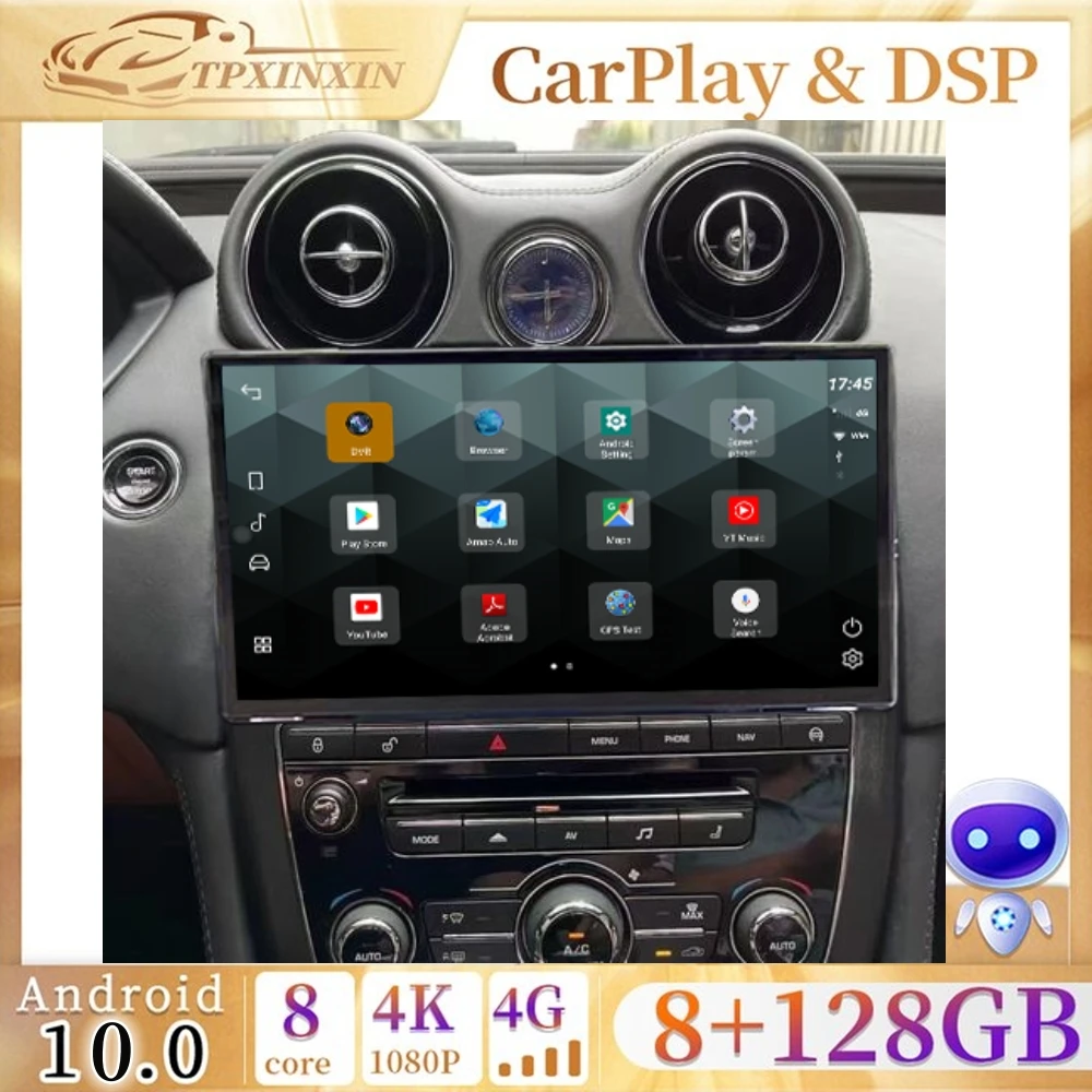 

8+128GB Android 11 Car Radio For Jaguar XJ 2009-2016 Multimedia Video Player Navigation GPS Stereo AutoRadio With WIFI BT 5.0 4G